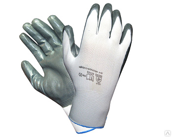 Перчатки нейлоновые с  нитриловым покрытием, р. 10