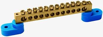 Шина нулевая 12 групп. до 16мм2 на угловых изоляторах