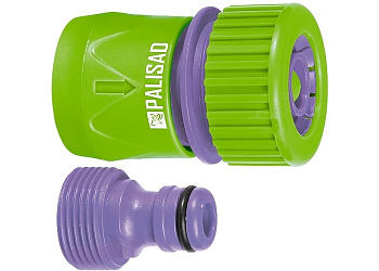 Соединитель-адаптер пластик 3/4" НАР.Р, соединитель шланга 3/4"/65755