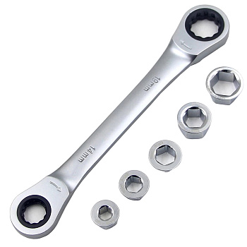 Ключ с трещеткой и 5шт. головок 6 в 1 SL-680 набор универсальный/SL-680