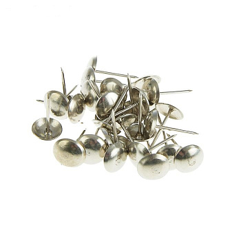 Гвозди декоративные гладкие 10*18мм, (50шт) хром/7575