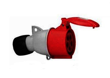 Розетка 5-и штыревая 16А 3P+E+N IP44 кабельная/ABB/416-C6***