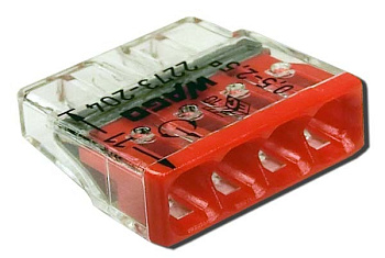 Клеммы  WAGO 2273-204 4х0,5-2.5мм (100шт)