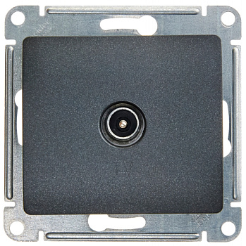 Розетка TV одиночная 1DB GLOSSA антрацит GSL000791