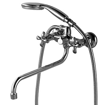 Смеситель LeMark FLORA  для ванны с длинным изливом, кранбукса керамика (320)/LM0151C