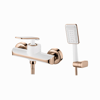 Смеситель LEDEME для душевой кабины, бело-розовое золото, латунь, керамический картридж 35 /L2074WR*