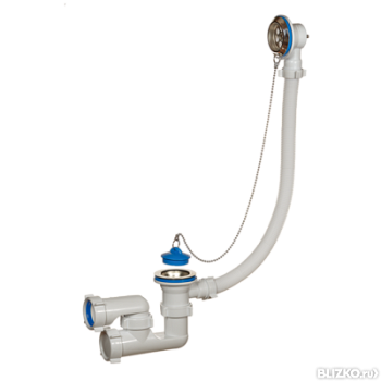 Сифон "АНИ" 1 1/2*40    для ванны с выпуском и переливом  /Е250