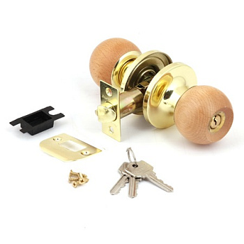 Защелка круглая AVERS 6072-01 G/BEECH/светлое дерево 