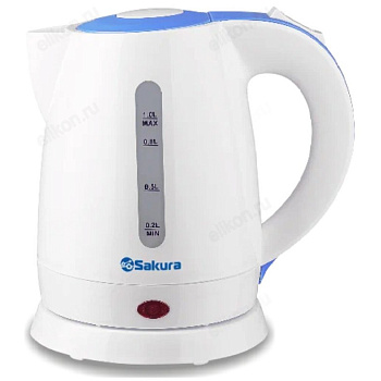 Чайник электрический SA-2342BL Sakura бело/голубой 