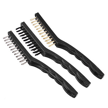 ЕРМАК Набор щеток металл с пластиковой ручкой