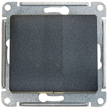 Переключатель одноклавишный GLOSSA антрацит сх.6  GSL000761