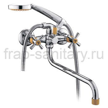 Смеситель для ванны желтый Frap, силумин, керамическая кран-букса R22118-9 