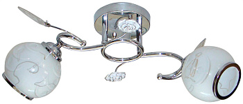 Люстра 12530ES/2H+CR+WT хром Е27