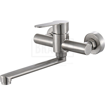 Смеситель  LEDEME   для кухни настенный, нержав.сталь, керамический картридж d=35 /L74603