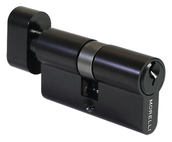 .Ключевой цилиндр MORELLI с заверткой (60 мм) 60CK BL, Черный