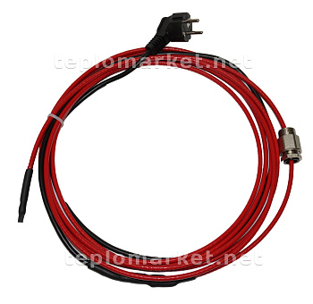 Комплект для обогрева труб с герм.вводом и вилкой (в трубу) 5м КСП-10л-0050