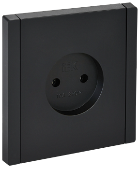 Розетка 1-местная FORTE&PIANO  без заземления без шторок винтовое крепление 10А FP118 черный