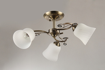 Люстра sheldon 3*Е27*60Вт бронза ТС-150-303