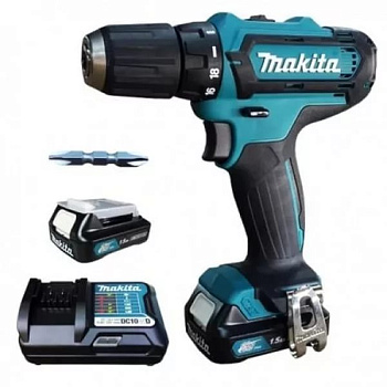 Акк. дрель MAKITA DF 331 DWYE (10.8B,БЗП 10мм., 30нм.2x1,5Ач Li-ion, кейс)