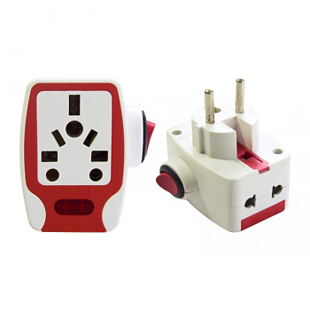 Адаптер тройник с выключателем