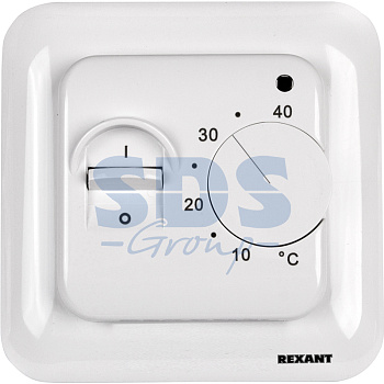Терморегулятор механический с датчиком температуры пола и LED индикатором R70XT  REXANT 3500Вт белый