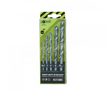 Набор сверел по металлу Pobedit 5шт.4,5,6,8,10мм/4511005