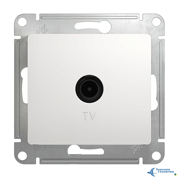 Розетка TV проходная 4DB GLOSSA белая GSL000192