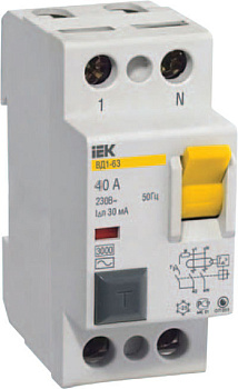УЗО/ВД1-63 2п. 40А/30мА 6кА/тип АС/ИЭК