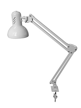 Настольный светильник Феникс под лампу накаливания НТО-12 Е27 60Вт струбцина белый