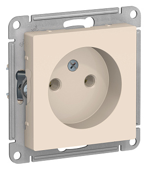 Розетка без заземления бежевая 16А AtlasDesign