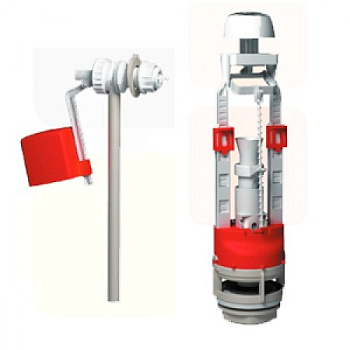 ИНКОЭР Арматура для смывного бачка 1/2" боковой подвод, кнопка /СБ1-Бпд-А-В/23658****