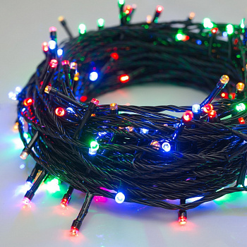 Гирлянда  400LED/RGB/  25мертов/ прозрачный шнур