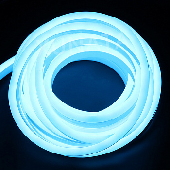 Лента гибкий неон 2835 120LED/220V/9,6Вт 1м/ледяной синий/ IP67