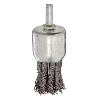 Щетка металл. со шпилькой для дрели 30мм, крученая/74466 