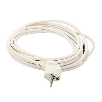 Шнур с вилкой 3м/ПВС 3х1,5/ белый 