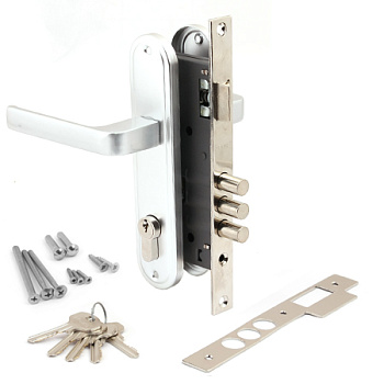 Замок врезной с ручками APECS 0118CR/1526CR/60/хром 