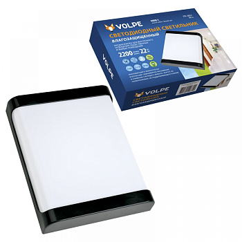 Cветильник LED накладной прямоугольник 22Вт/4000К/IP65 черный/200х160х58/Uniel