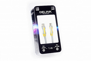 Удлинитель антенный Delink TVгн. - TVшт. 1,5м "Grey" пластик (TVPJ015P)