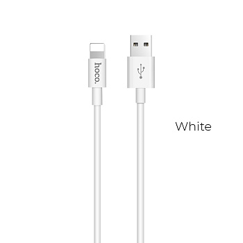 Кабель Hoco X23 lighning белый 1м