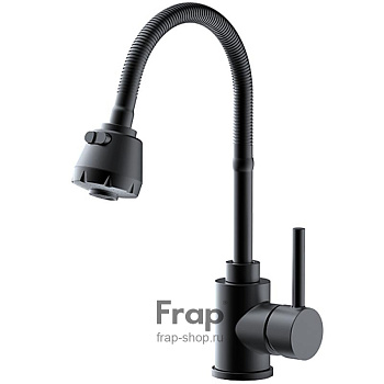 Смеситель для кухни, нержав.сталь, керамический картридж d=35 F40993-6 черный