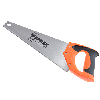 ЕРМАК Ножовка по ламинату, 360мм, закаленный зуб, двухстор заточка,(чистый пропил,16 зубьев на дюйм)