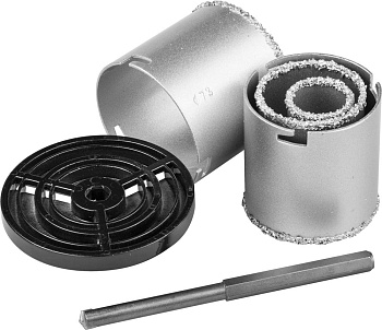 Коронки кольцевые по кафелю карбидные, набор 5 шт., 33-53-67-73-83 мм/16500