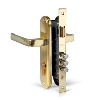 Замок врезной с ручками APECS 0118 G/1526G/60/золото