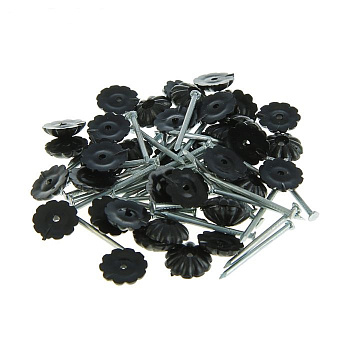 Гвозди декоративные с пластиковой головкой (80шт.) черные