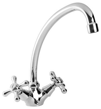 Смеситель 105 TREFF для мойки, кран-букса керамика  (200)/140-0019-30