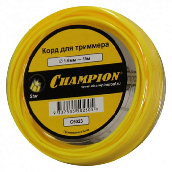 Леска для трим. CHAMPION 1,6мм*15м (звезда)