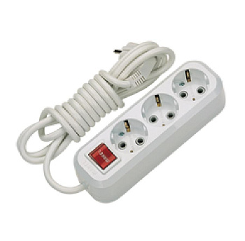 Удлинитель 3*5 м с/з+выкл/16А/ 3х1/General/Universal