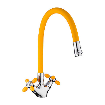 Смеситель для кухни FRAP  R44127-9 желтый хром