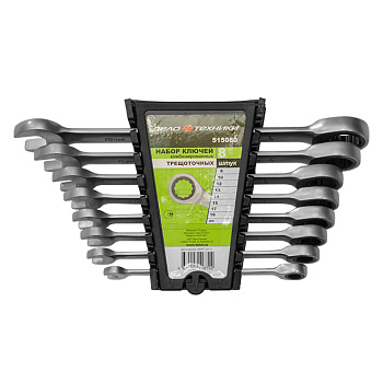 Набор комбинированных ключей с трещоткой 8-19мм 8шт ДТ/515080