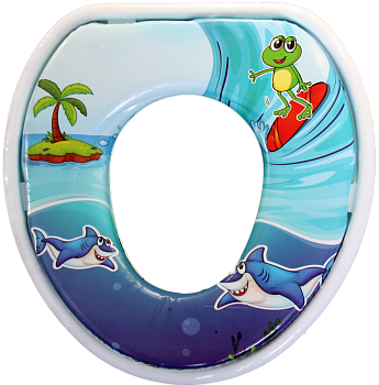 Сиденье мягкое детское с ручками АКУЛЫ/103-532-301